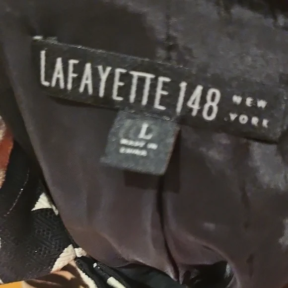 Lafayette 148 New York Black and Cream Coat - Picture 4 of 4